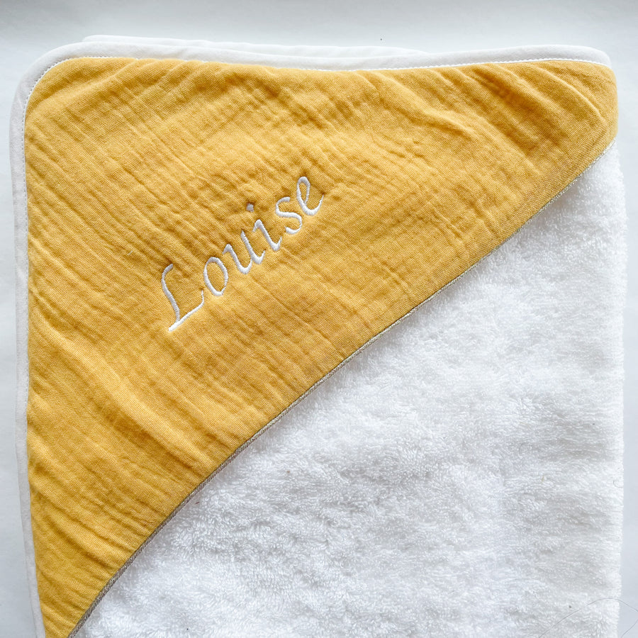 Cape de bain coton moutarde * Imparfaits