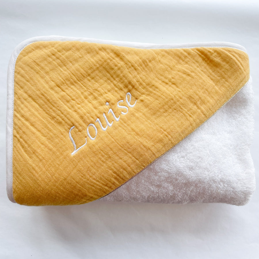Cape de bain coton moutarde * Imparfaits