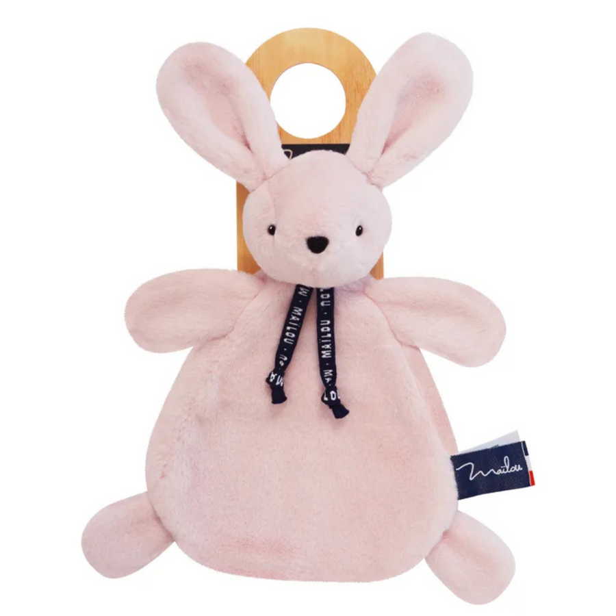 Le doudou lapin personnalisé, une belle idée pour un cadeau de naissance .
Ultra doux, ce petit lapin est le meilleur ami de bébé