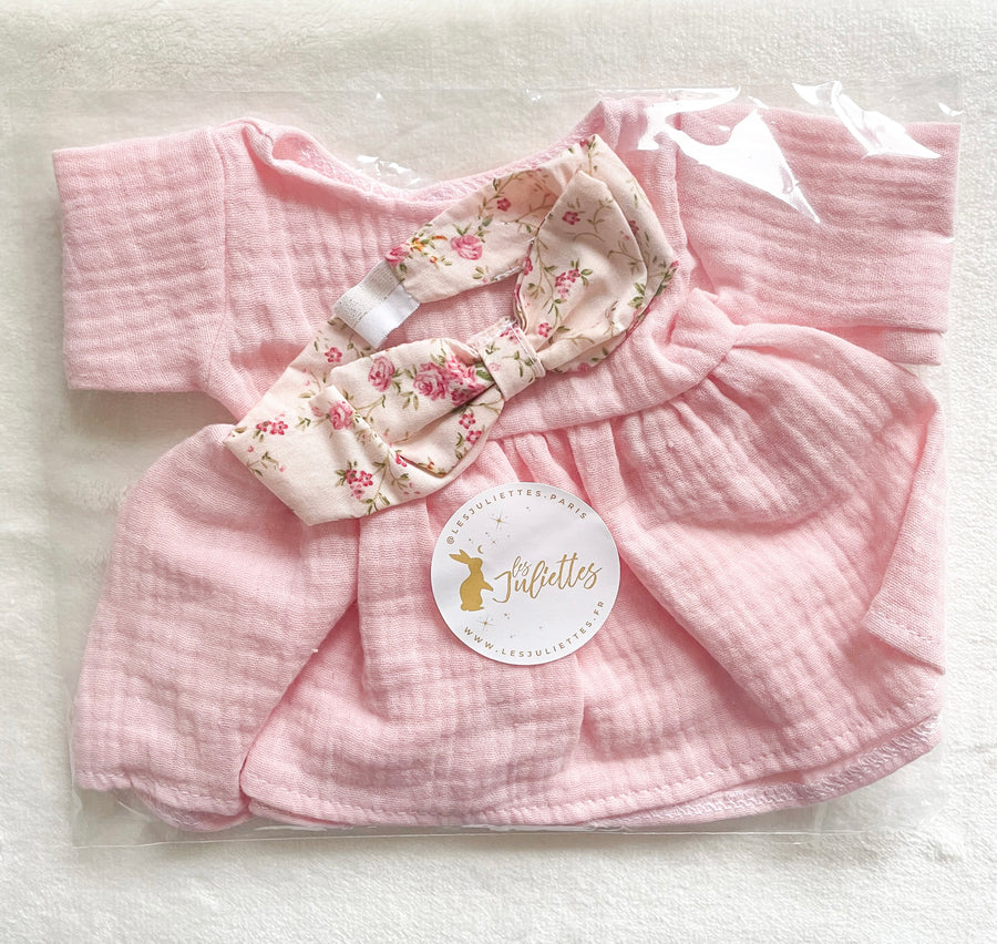 Ensemble robe et bandeau cheveu pour poupon Gordi  Paola Reina et poupons compatibles de 32 à 42 cm. 