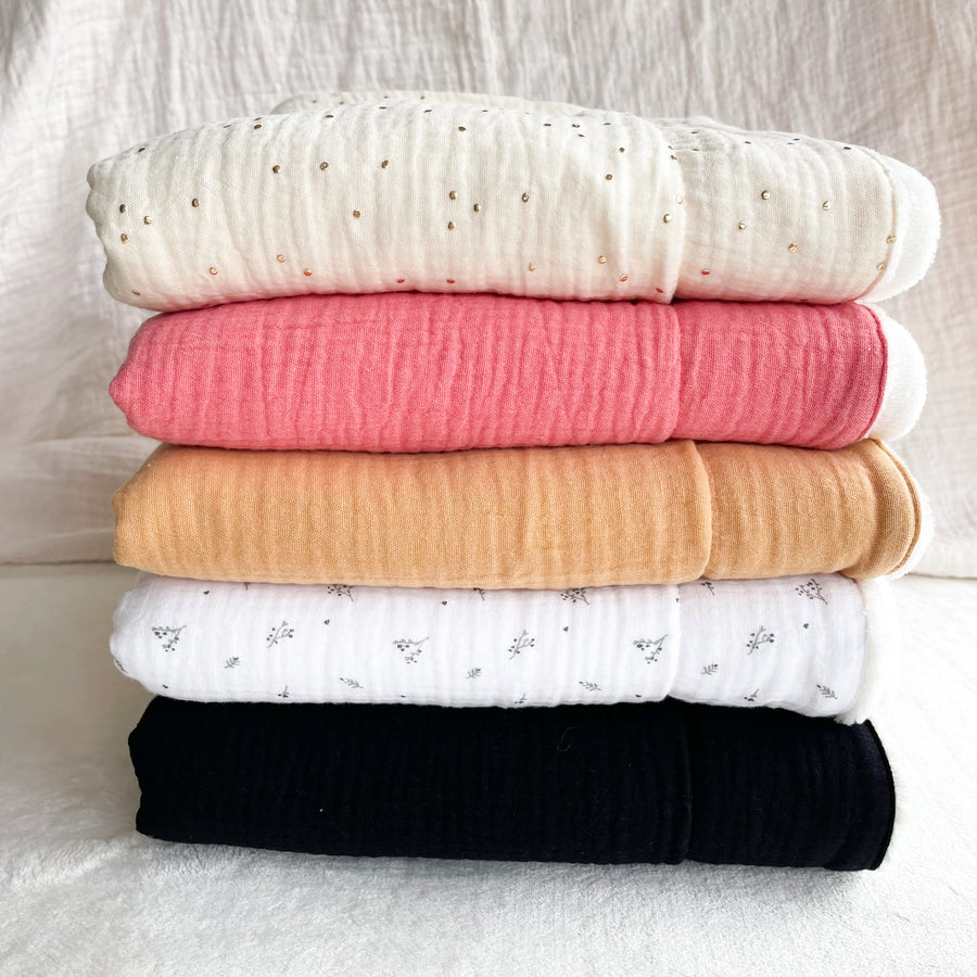 Couverture toute douce en double gaze pour bébé personnalisée - Cadeau de naissance