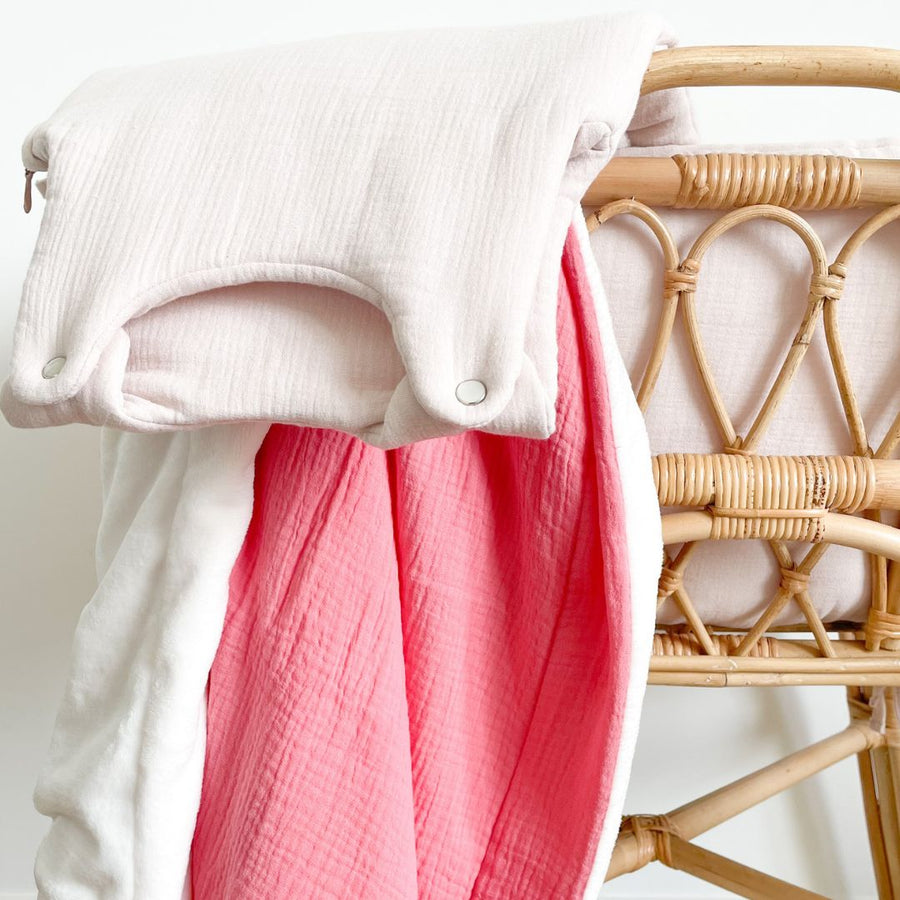 Couverture toute douce en double gaze pour bébé personnalisée - Cadeau de naissance