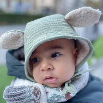 BONNET BEGUIN HIVER - kaki