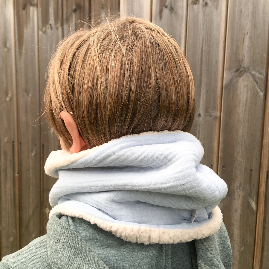 Snood enfant bleu glacier