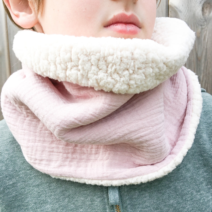 Snood enfant rose pétale