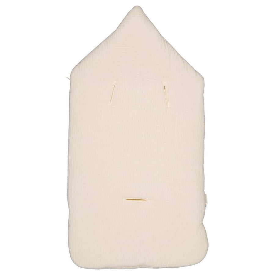 Nid d'ange gaze et doudou écru