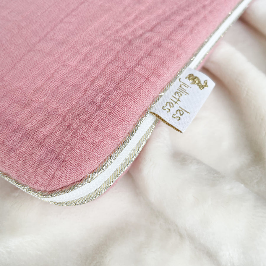 HOUSSE CARNET DE SANTE  bois de rose