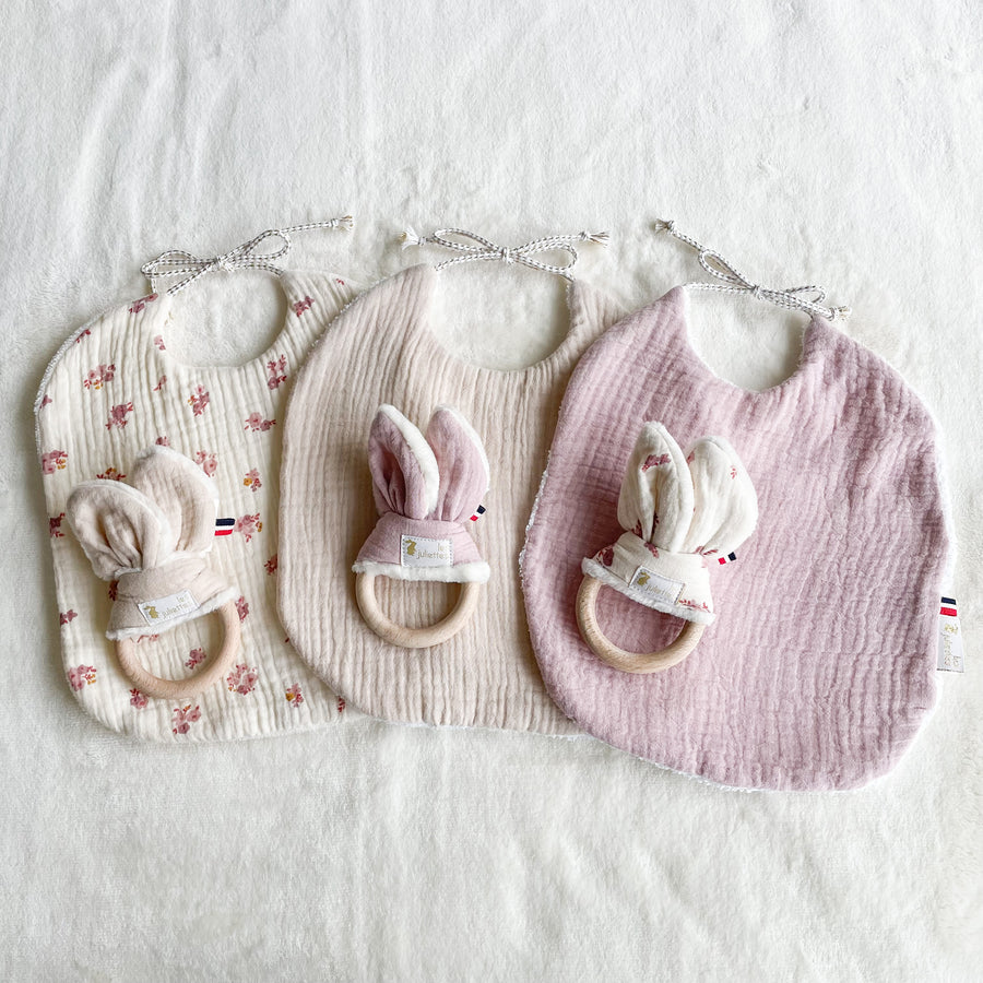 Bavoir naissance gaze Rosa #127