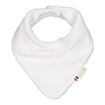 Bavoir foulard blanc cassé
