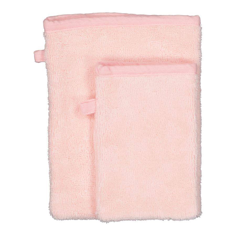 LOT DE 2 GANTS DE TOILETTE D'APPRENTISSAGE  Rose