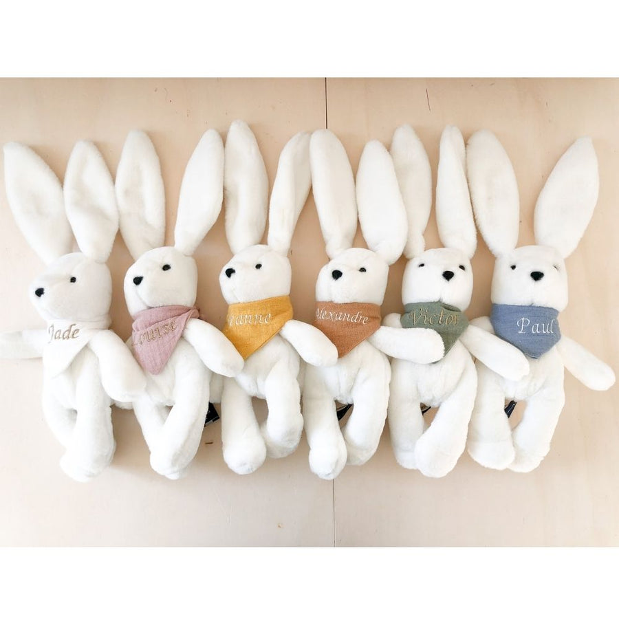 La peluche lapin personnalisé, une belle idée pour un cadeau de naissance .
Ultra doux, ce petit lapin est le meilleur ami de bébé
